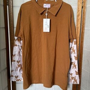 Pete + Lucy Boy Shirt Deer size 6/6X
